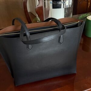 Elegant Black and Brown Womens Tote Bag
